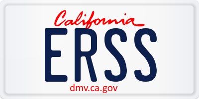 CA license plate ERSS