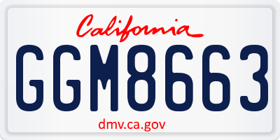 CA license plate GGM8663