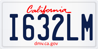 CA license plate I632LM