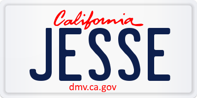 CA license plate JESSE