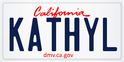 CA license plate KATHYL