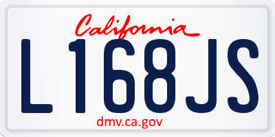 CA license plate L168JS