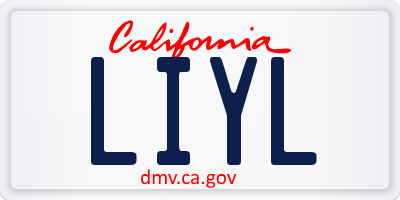 CA license plate LIYL