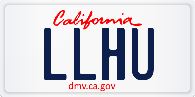 CA license plate LLHU