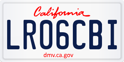 CA license plate LR06CBI