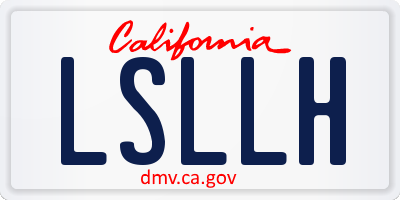 CA license plate LSLLH