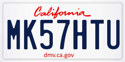 CA license plate MK57HTU