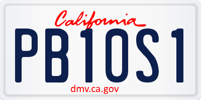 CA license plate PB10S1