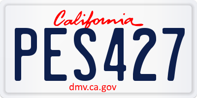 CA license plate PES427