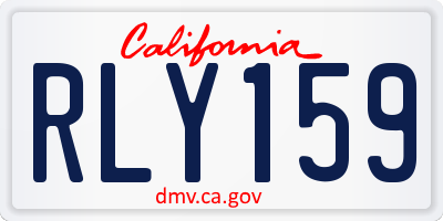 CA license plate RLY159