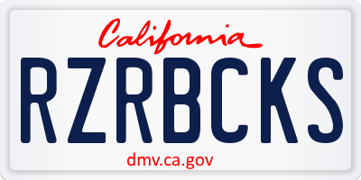 CA license plate RZRBCKS