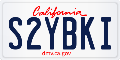 CA license plate S2YBKI