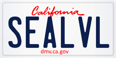 CA license plate SEALVL