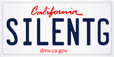 CA license plate SILENTG