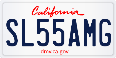 CA license plate SL55AMG