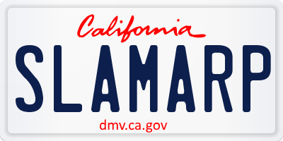 CA license plate SLAMARP