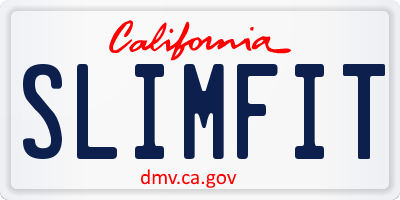 CA license plate SLIMFIT