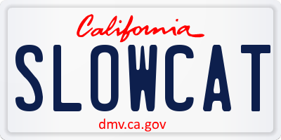 CA license plate SLOWCAT