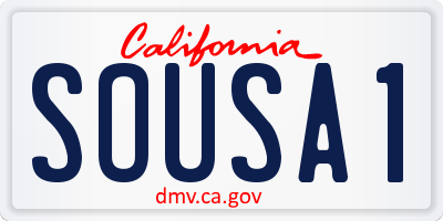 CA license plate SOUSA1