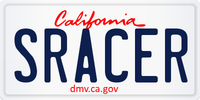 CA license plate SRACER