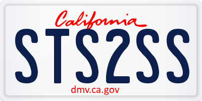CA license plate STS2SS