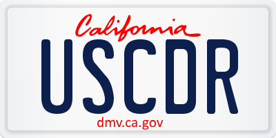 CA license plate USCDR