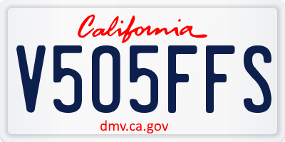 CA license plate V5O5FFS