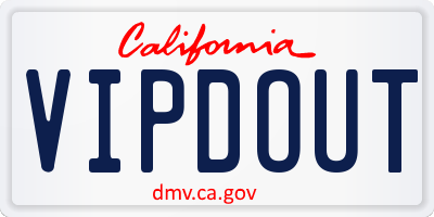 CA license plate VIPDOUT