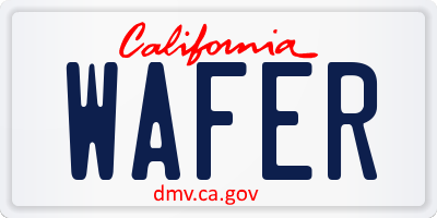 CA license plate WAFER