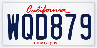 CA license plate WQD879