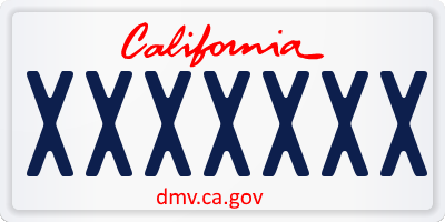 CA license plate XXXXXXX