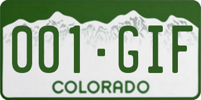 CO license plate 001GIF