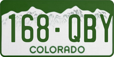 CO license plate 168QBY