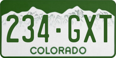 CO license plate 234GXT