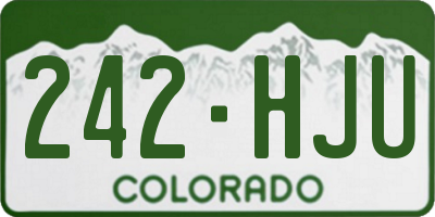 CO license plate 242HJU