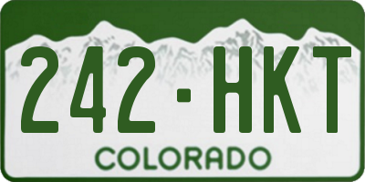 CO license plate 242HKT