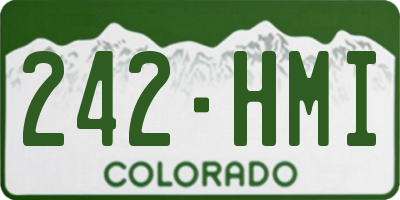 CO license plate 242HMI
