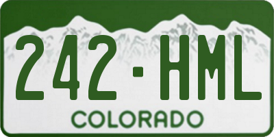 CO license plate 242HML