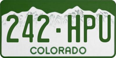 CO license plate 242HPU