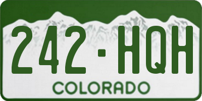 CO license plate 242HQH