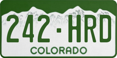 CO license plate 242HRD