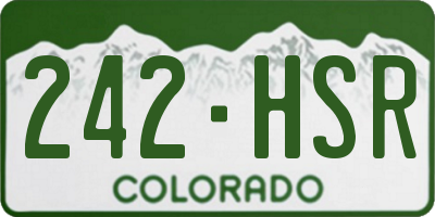 CO license plate 242HSR