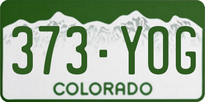 CO license plate 373YOG