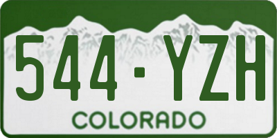 CO license plate 544YZH