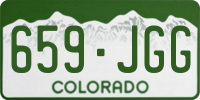 CO license plate 659JGG