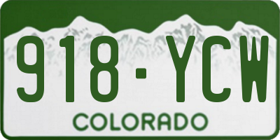 CO license plate 918YCW