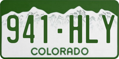 CO license plate 941HLY