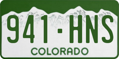 CO license plate 941HNS