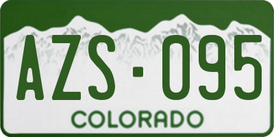 CO license plate AZS095