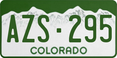 CO license plate AZS295